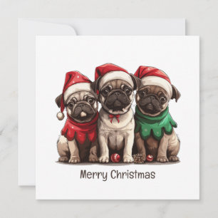 Feliz Navidad Pug Dogs