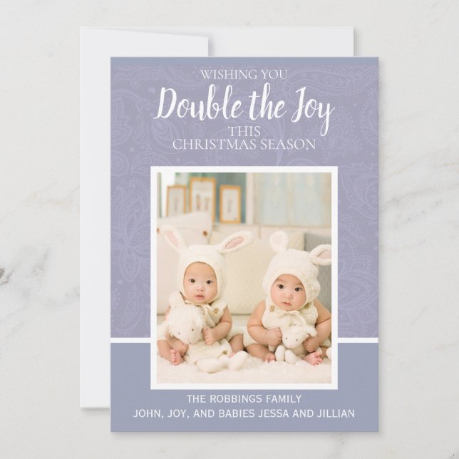 Feliz Navidad Purple Paisley Lace Twin Chica Boy (Anverso)