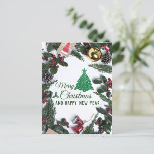 Feliz Navidad - purpurina verde