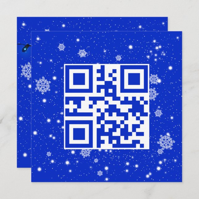 Feliz Navidad QR Code on Snowflakes (Anverso / Reverso)