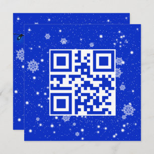 Feliz Navidad QR Code on Snowflakes