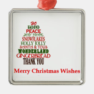 "FELIZ NAVIDAD QUE DESEA EN UN ORNAMENTO DE NAVIDA