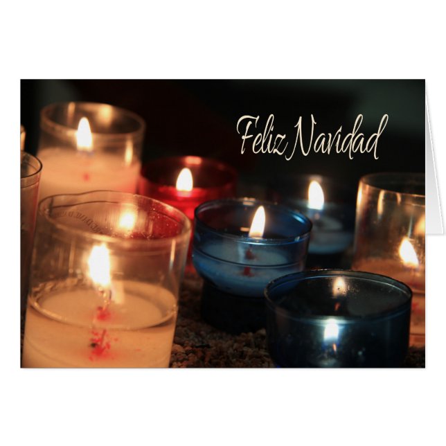 Feliz Navidad Quemando velas navidades (Anverso (Horizontal))
