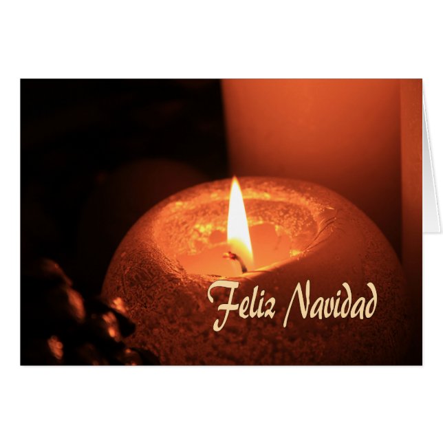 Feliz Navidad Quemando velas navidades (Anverso (Horizontal))