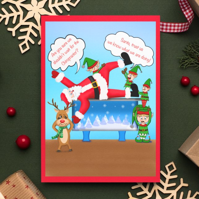 Feliz Navidad Quiropractico Santa & Duendes  (Even Santa needs his back corrected!)