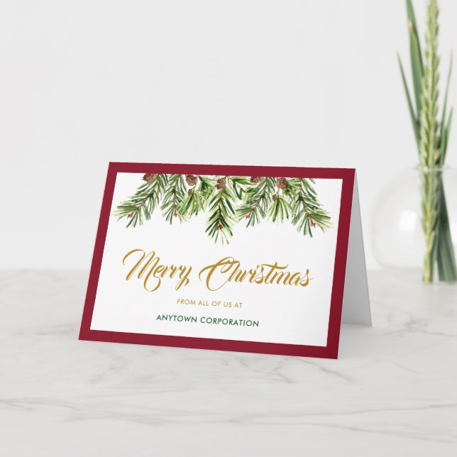 Feliz Navidad Rama de Pino Corporativo Navidades (Anverso)