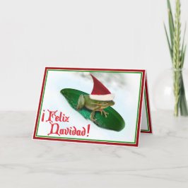 Feliz Navidad - Rana salpicando a través de la nie