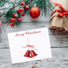 Feliz navidad Red Bell decoración con texto