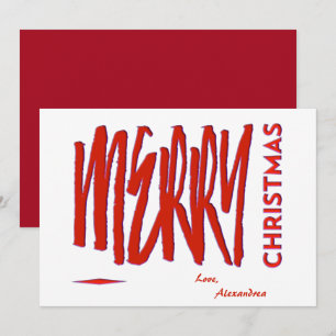 Feliz Navidad Red Elegant Personalizado de escritu