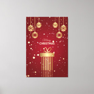 Feliz Navidad Red Gold Decoraciones Regalo Nieve