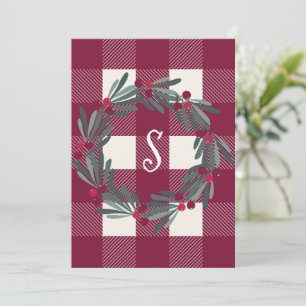 Feliz Navidad Red Planteada Monograma País Bonito