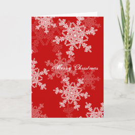 Feliz navidad Red White Snowflakes Minimalista
