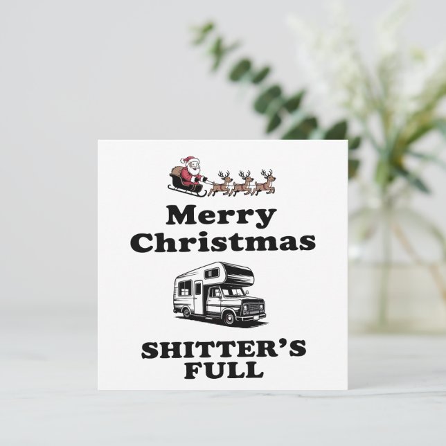 Feliz Navidad Regalo de Navidad de Shitter lleno d (Anverso de pie)