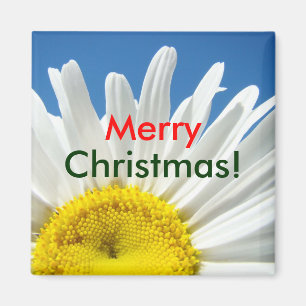 ¡Feliz Navidad! regalos de imán Flor de Margarita
