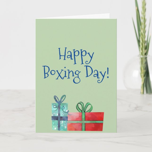 Feliz Navidad Regalos de vacaciones de Boxing Day (Anverso)