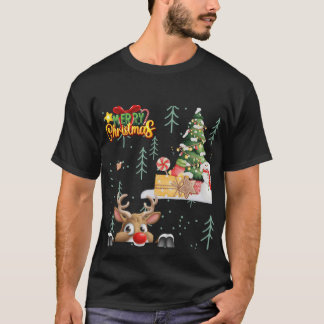 Feliz Navidad Reindeer Diversión navideña camiseta