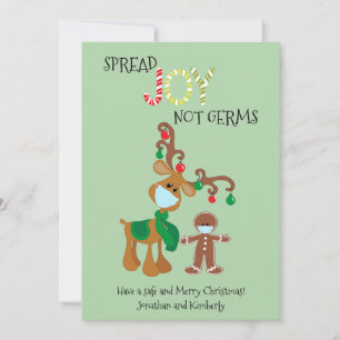 Feliz Navidad Reindeer Face Mask Spread Joy 2020