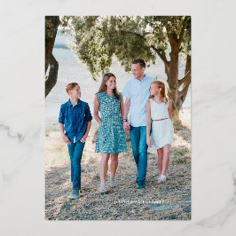 Feliz Navidad Relieve metalizado tarjeta de fotos