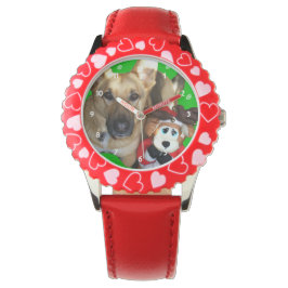 Feliz navidad reloj de pastor alemán