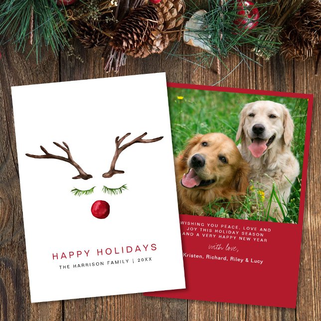 Feliz Navidad Reno Acuarela Foto Navidad (Subido por el creador)