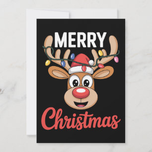 Feliz Navidad Reno Cute Familia Fiesta Navideña