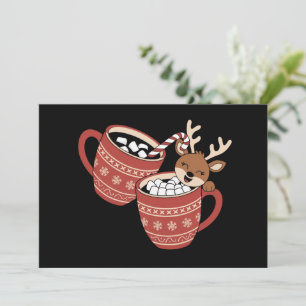 Feliz Navidad Reno Cute Familia Navidad Café 