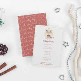 Feliz Navidad Reno Cute Fiesta Navideña