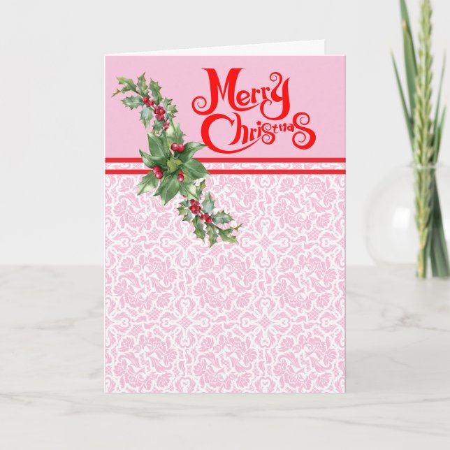 Feliz Navidad Retro Personalizada de Mitad de Sigl (Anverso)