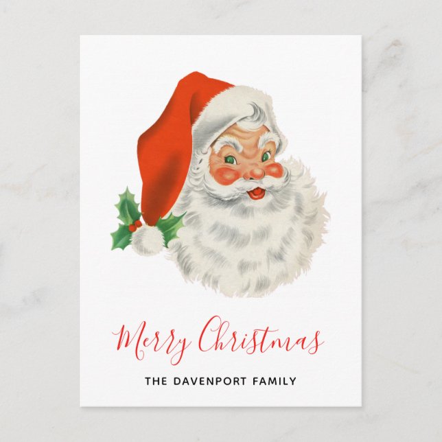 Feliz Navidad Retro Santa Claus (Anverso)