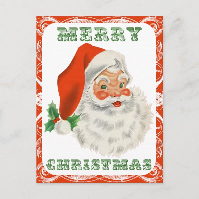 Feliz Navidad Retro Santa Claus (Anverso)