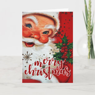Feliz Navidad Retro Santa Claus