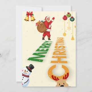 Feliz Navidad Retro Santa Muñeco de Nieve Fiesta