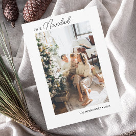 Feliz Navidad Retro Script - Tarjeta de vacaciones