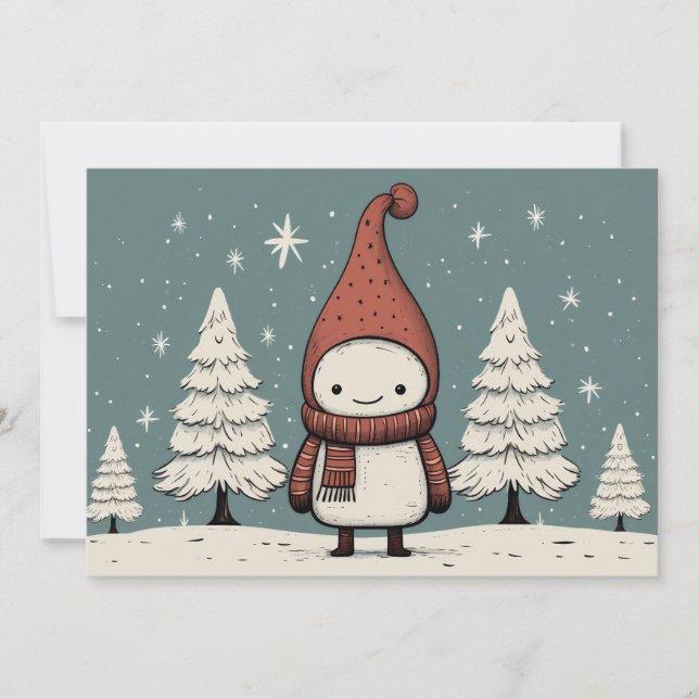 Feliz Navidad Retro Snowman (Anverso)