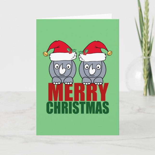 Feliz Navidad Rhino Cute (Anverso)