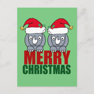 Feliz Navidad Rhino Cute