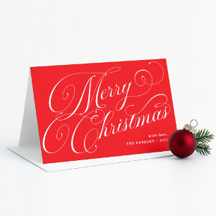 Feliz Navidad Rojo con caligrafía elegante