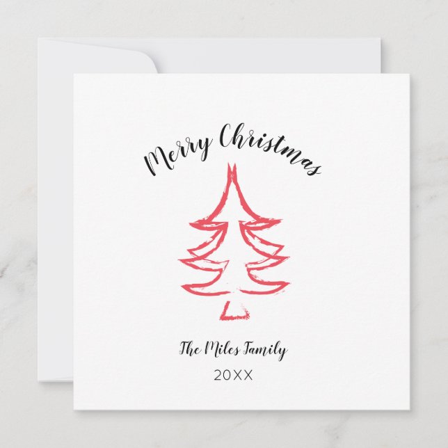 Feliz Navidad Rojo Minimalista (Anverso)