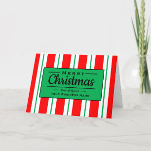 Feliz Navidad Rojo Verde Blanco Rayas Corporativas
