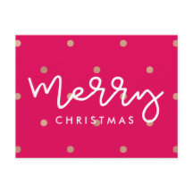 Feliz Navidad Rosa con falsos puntos de oro