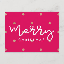 Feliz Navidad Rosa con falsos puntos de oro