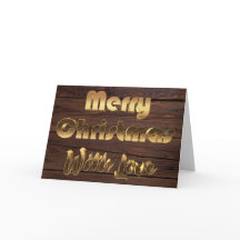 Feliz Navidad Rustic Brown Fence