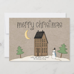 Feliz Navidad Rustic Country Holiday Card