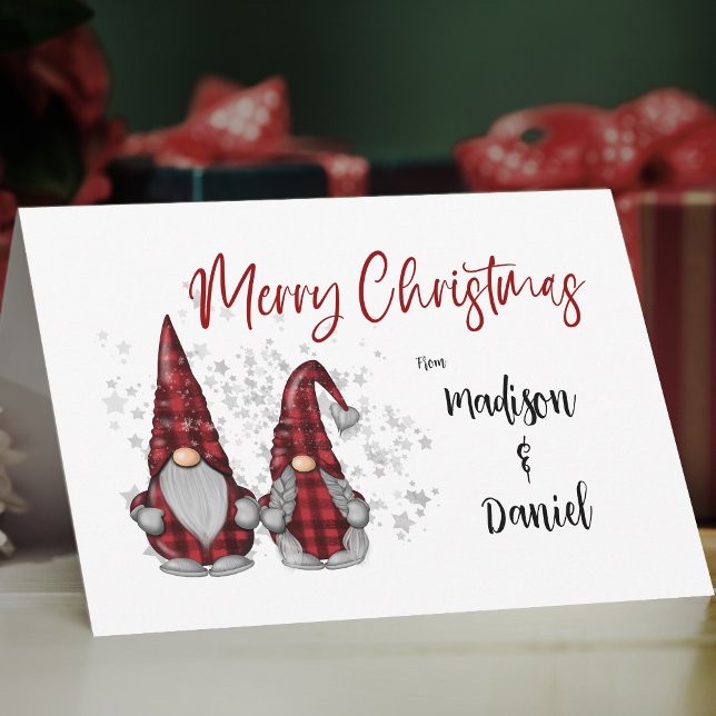 Feliz Navidad Rústica Gnome Estrellas de caca roja (Subido por el creador)