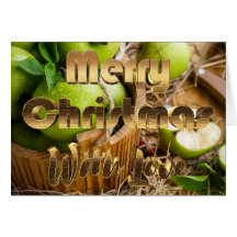 Feliz Navidad Rústico Picnic Manzana Fruta