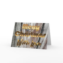 Feliz Navidad Rústico Vecindad de Madera Gris