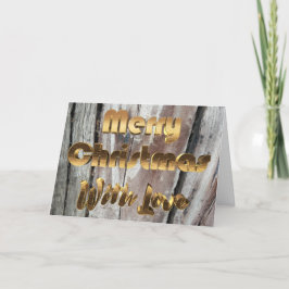 Feliz Navidad Rústico Vecindad de Madera Gris