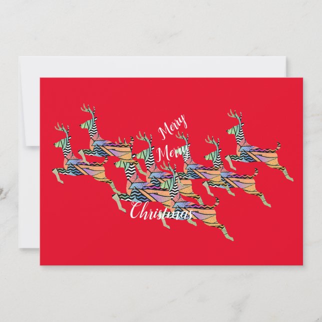 Feliz Navidad Saltando venado (Anverso)