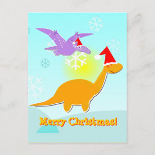 Feliz Navidad Saludos Dinosaurios Postales