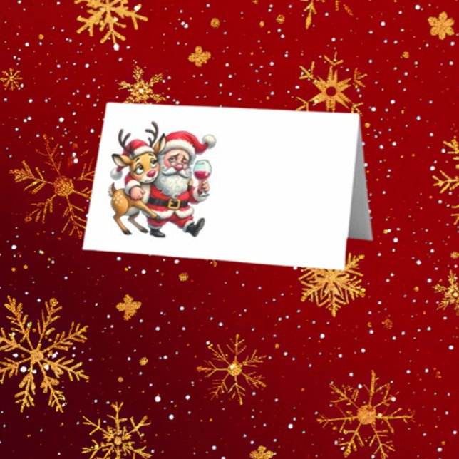 Feliz Navidad Saludos Santa Tarjeta de Navidad (Spread joy this season with Brett Designs' Merry Christmas Greetings Santa Holiday Card)